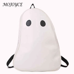 Halloween Ghost College Backpacks Women Men Harajuku Student Book Bag PU Leather