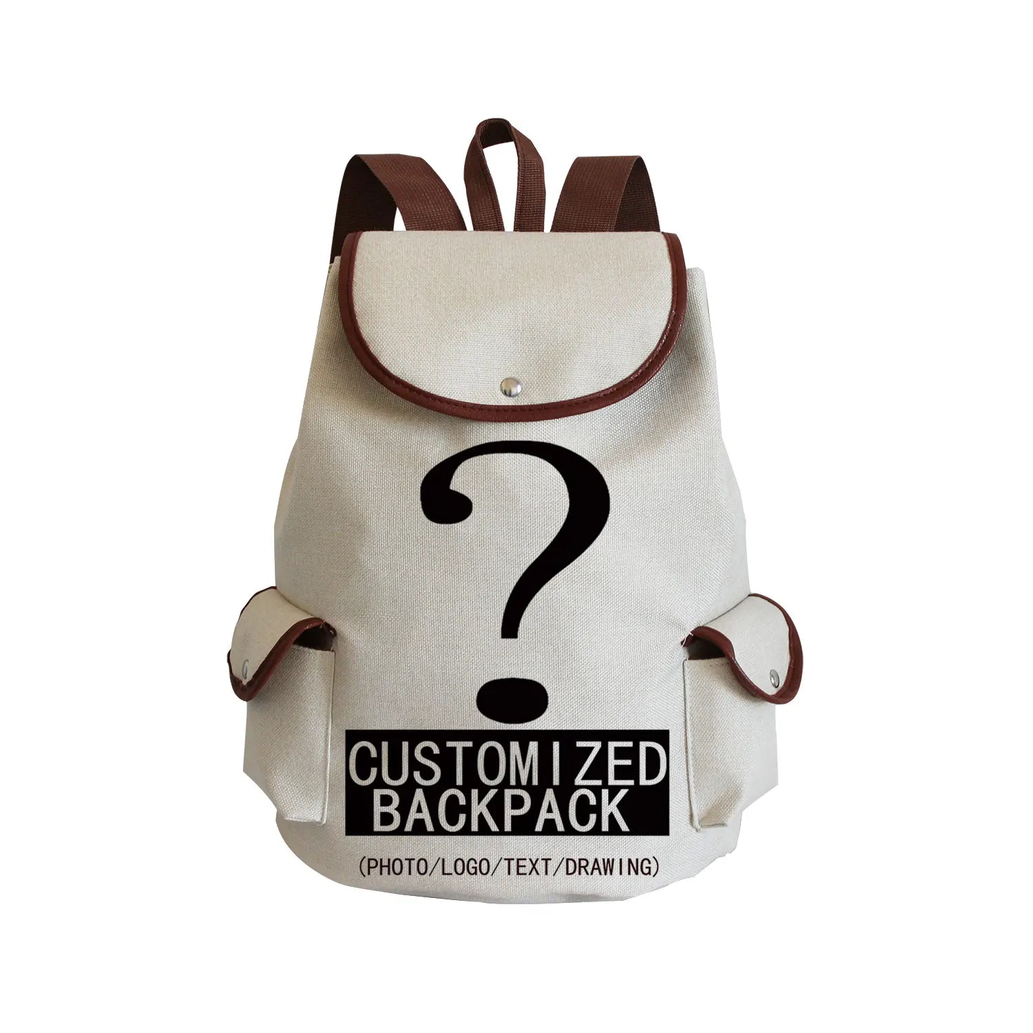 Floral Skull Print Drawstring Backpack College School Bag