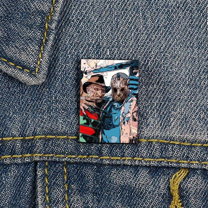 Horror Movie Killer Friends Printed Pins