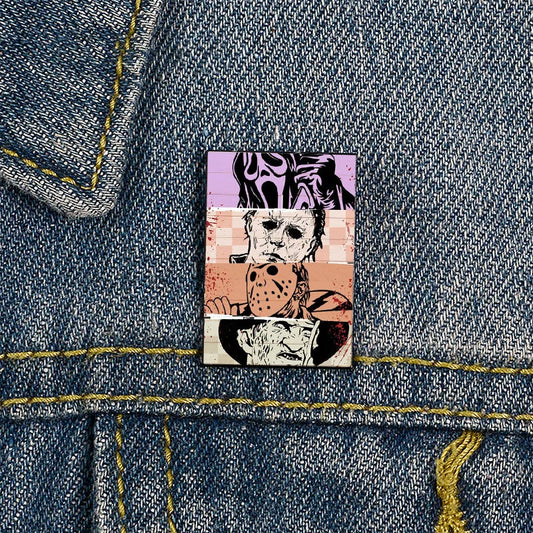 Horror Movie Killer Friends Printed Pins