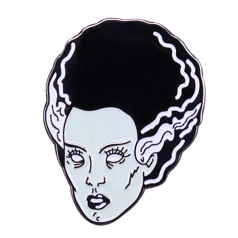 Halloween Horror Movies Enamel Pins Funny Anime Figure Metal Cartoon