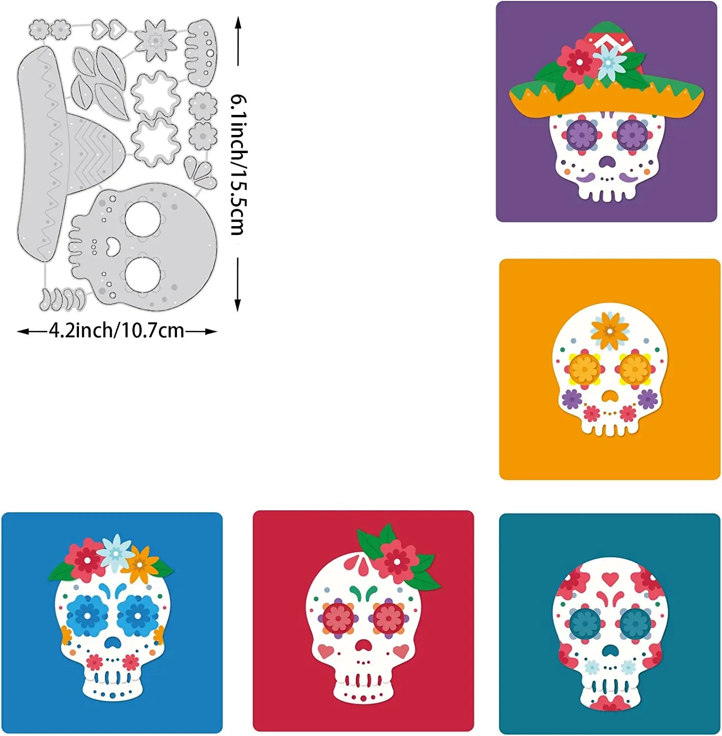 Skull Metal Die Cuts for DIY Scrapbooking Card Making Crafts