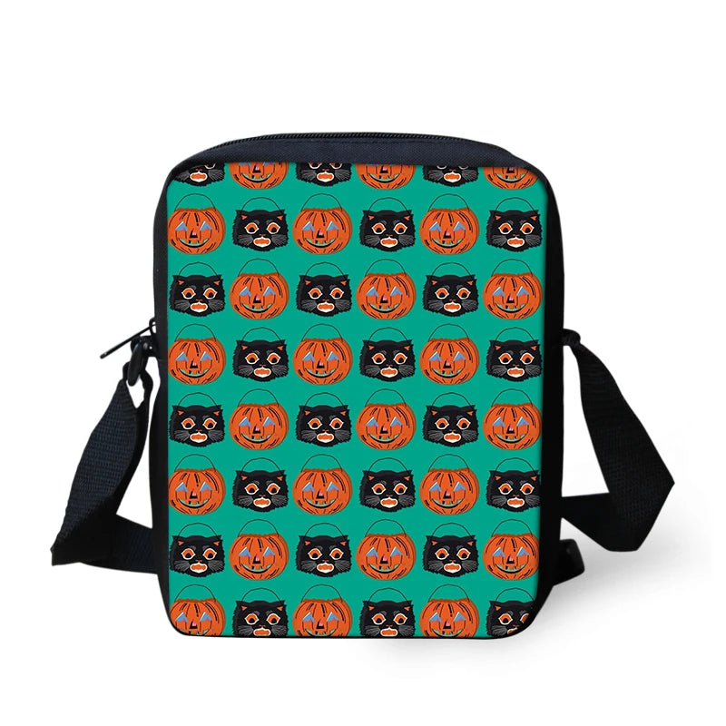 Halloween Print Mini Shoulder Bag for Students
