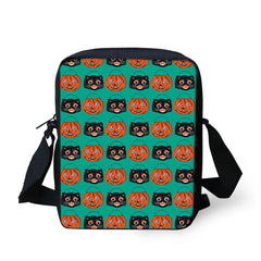 Halloween Print Mini Shoulder Bag for Students