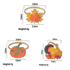 Thanksgiving Halloween Table Decor Maple Leaf Turkey Napkin Holders