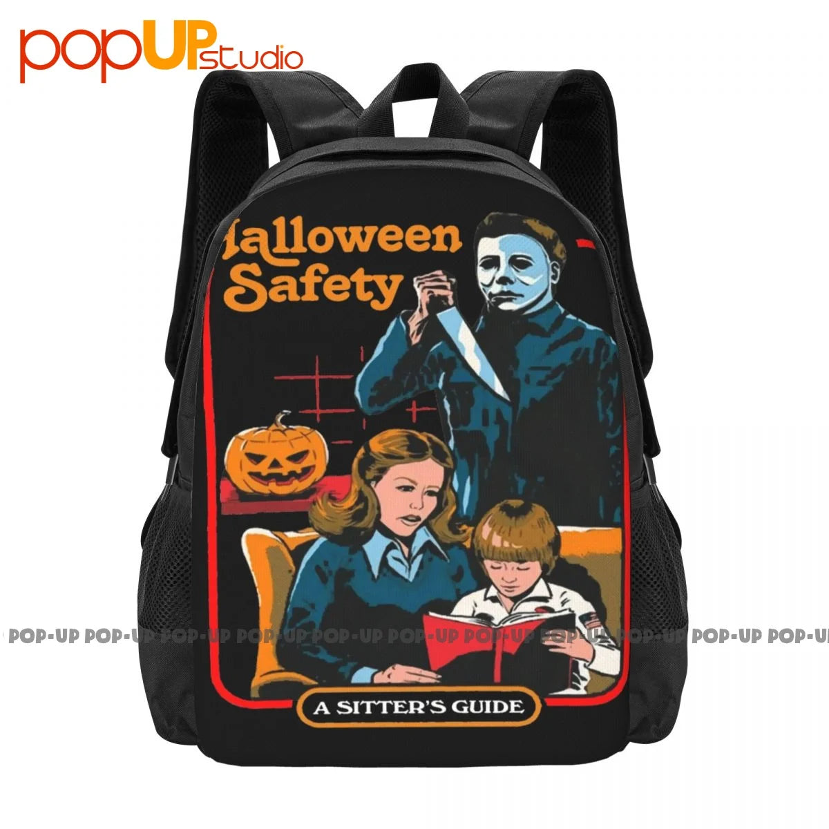 Halloween Safety Kids Funny Parody Michael Myers Slasher Backpack