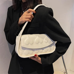 PU Leather Love Printed Shoulder Bag for Women
