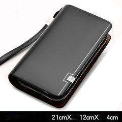 Men's Clutch Bag Double Zipper Wrist Bag
