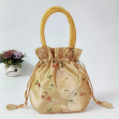 Embroidered Silk Handbags Ethnic Style Clutches Fashionable Bags