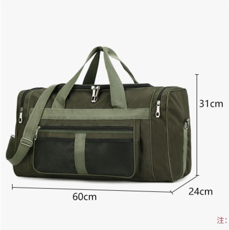 Large Capacity Foldable Duffel Bag Men Women Short Distance Travel Cross-body