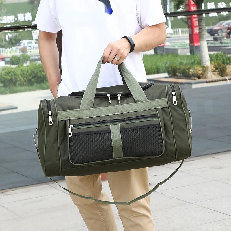 Large Capacity Foldable Duffel Bag Men Women Short Distance Travel Cross-body