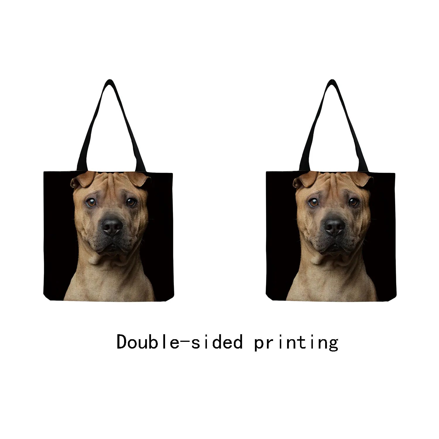 Funny Cat & Dog Eco-Friendly Shopper Bag - Portable Shoulder Tote