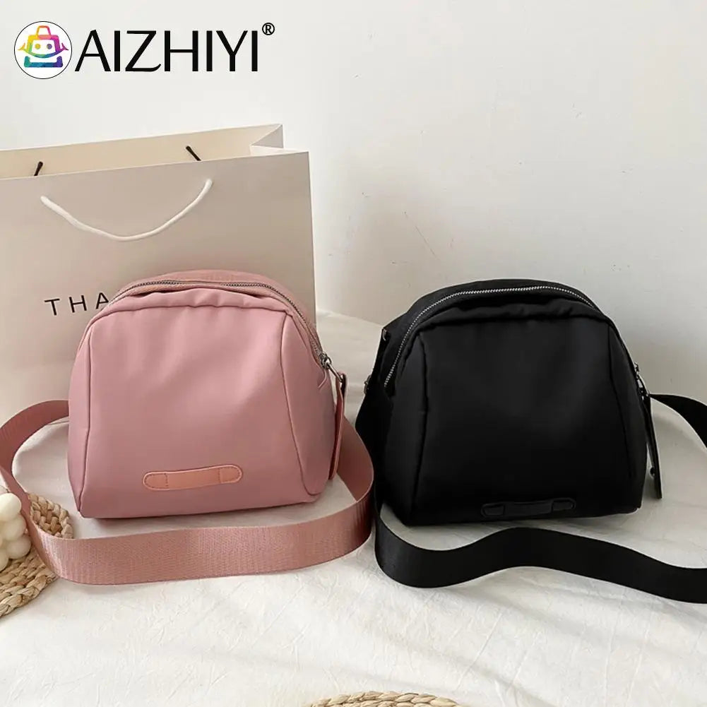 Casual Nylon Women Messenger Bags Shell Shaped Phone Pouch