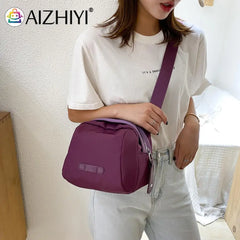 Casual Nylon Women Messenger Bags Shell Shaped Phone Pouch