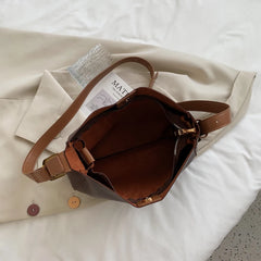 Vintage Leather Shoulder Bag Large Capacity Tote Women Casual Hobos Bag