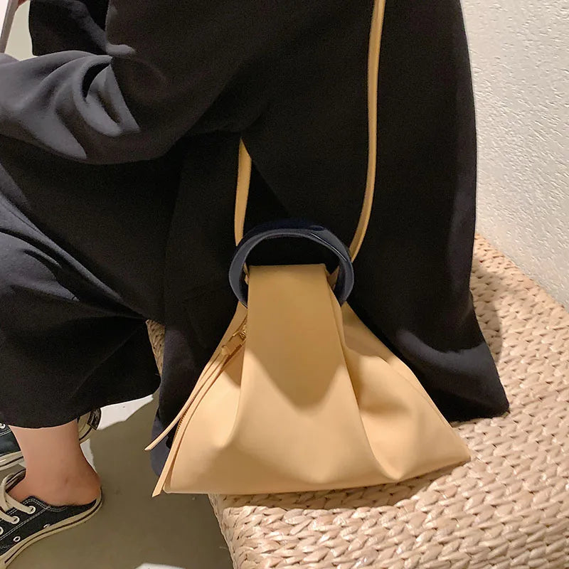 Small Crossbody Bag PU Leather Short Handle Shoulder Purse Tote for Women