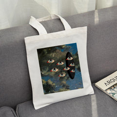 Gothic Punk Canvas Tote Bag Eco Reusable Shopping Bag