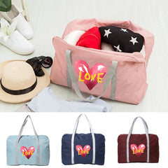 Love Print Travel Bag Organizer Zipper Toiletries Storage