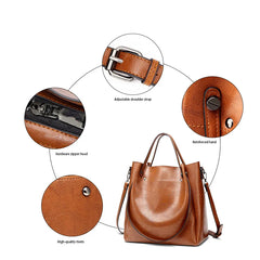 Soft Small Crossbody Bag Women Tote Shoulder Bag Leather Ladies Bucket