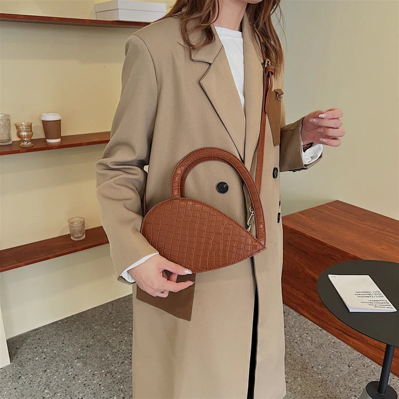 Small PU Leather Crossbody Bag for Women Totes Shoulder Bag Lady Clutch Purses