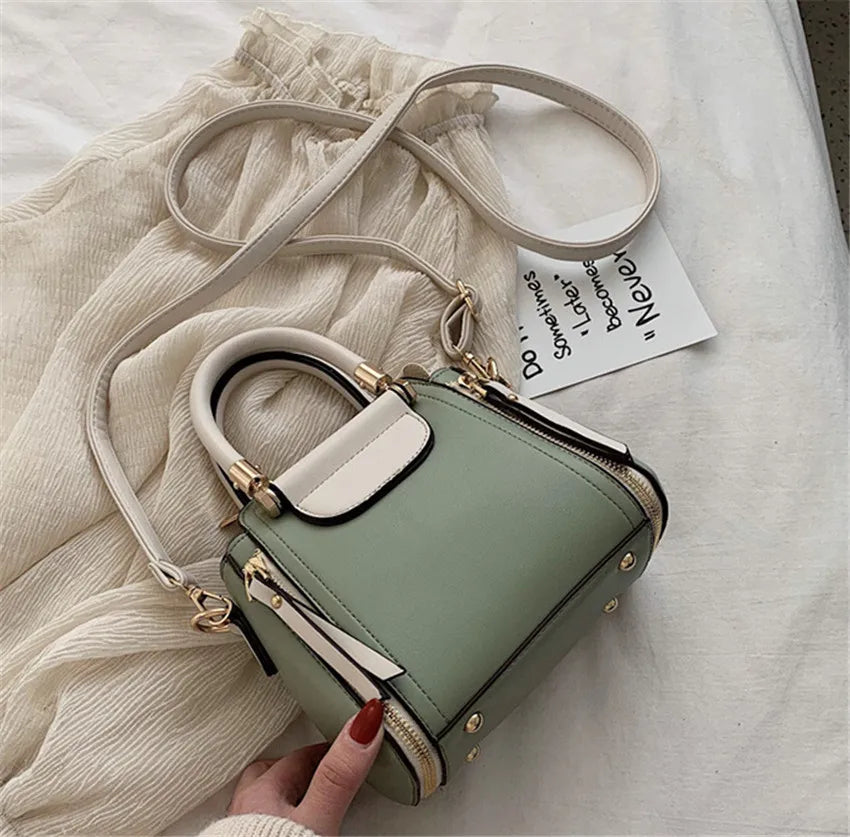 High Women Leather Bag Single Piece