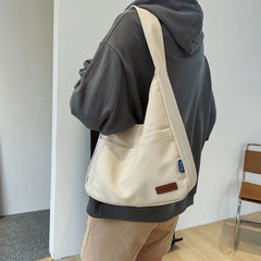 Canvas Shoulder Bag Women Solid Summer Tote Books Evening Shopper
