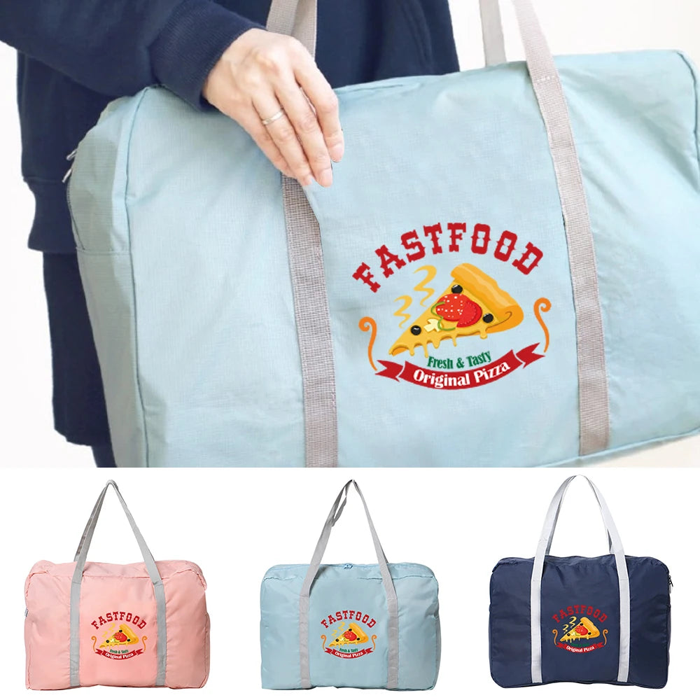 Food Print Series Travel Bag Organizer Zipper Toiletries Storage