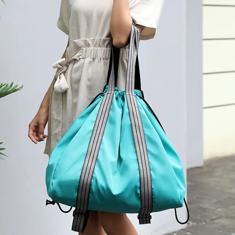 Nylon Yoga Mat Bag Gym Fitness Backpack Shoulder Drawstring Gymtas