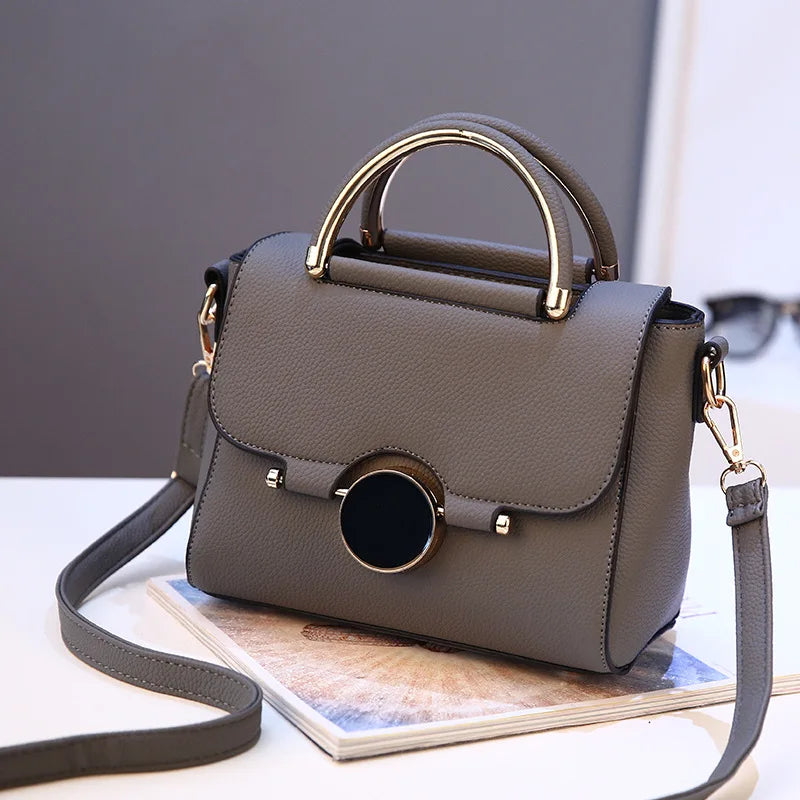 Women's PU Leather Shoulder Crossbody Bag Casual Tote Bolsa