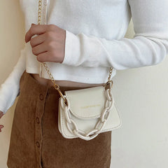 Women Square Shoudler Crossbody Messenger Satchel Tote Chain Handbag