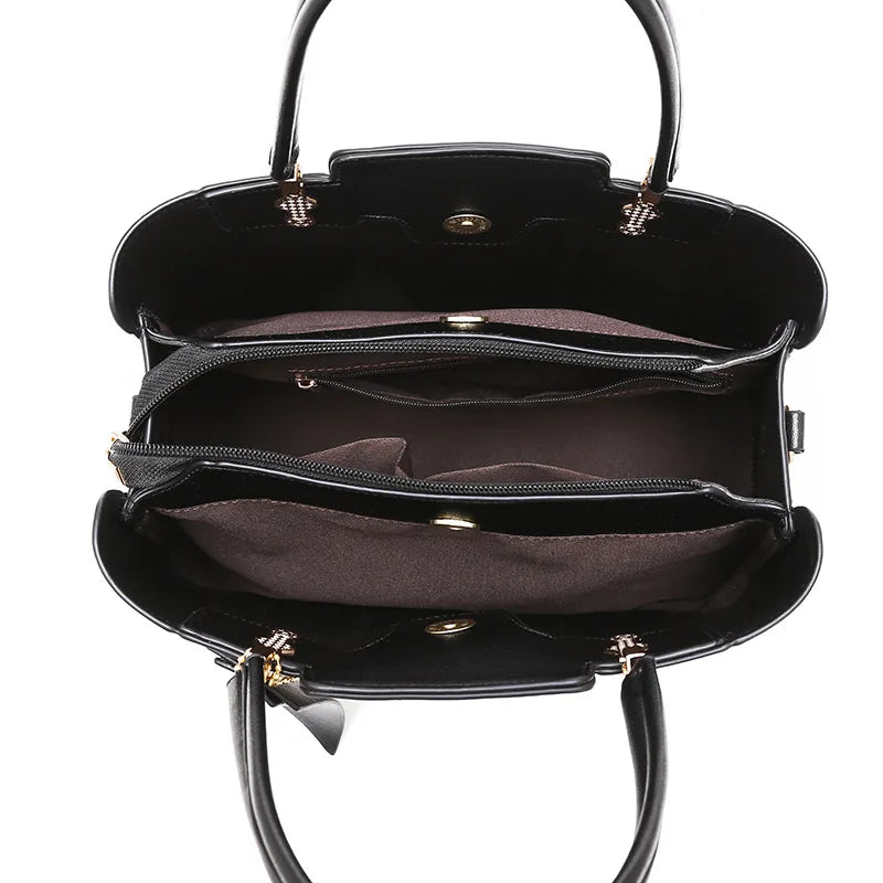 Plaid Stitching Handbag Large Capacity Shoulder Bag