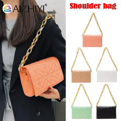 Geometric Embossing Shoulder Bag Solid Chain Small Flap Purse Handbags