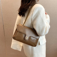 Large PU Leather Shoulder Bag Chains Messenger Handbag Women Ladies
