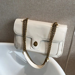 Large PU Leather Shoulder Bag Chains Messenger Handbag Women Ladies