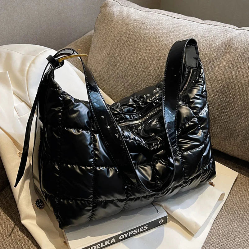 Large Women's Shopping Bag Texture Messenger Bags