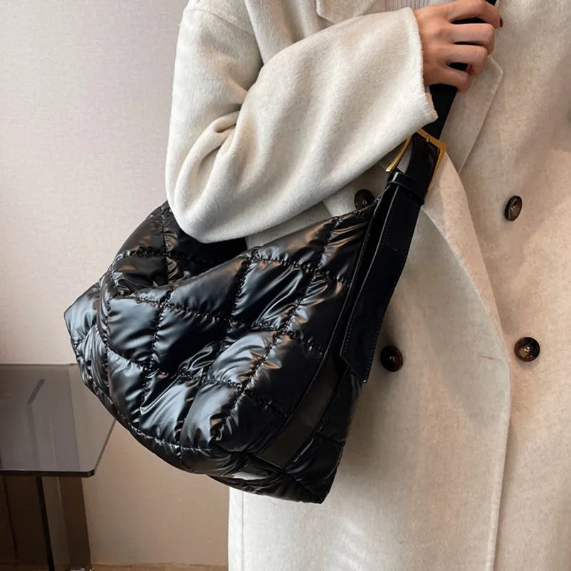 Large Women's Shopping Bag Texture Messenger Bags