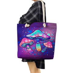 Women's Shoulder Bag Casual Plant Tote Bright Colors Mushroom Travel Bag