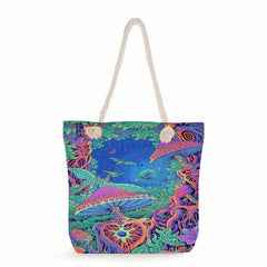 Women's Shoulder Bag Casual Plant Tote Bright Colors Mushroom Travel Bag