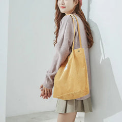 Vintage Canvas Shoulder Bags with Big Capacity Bucket