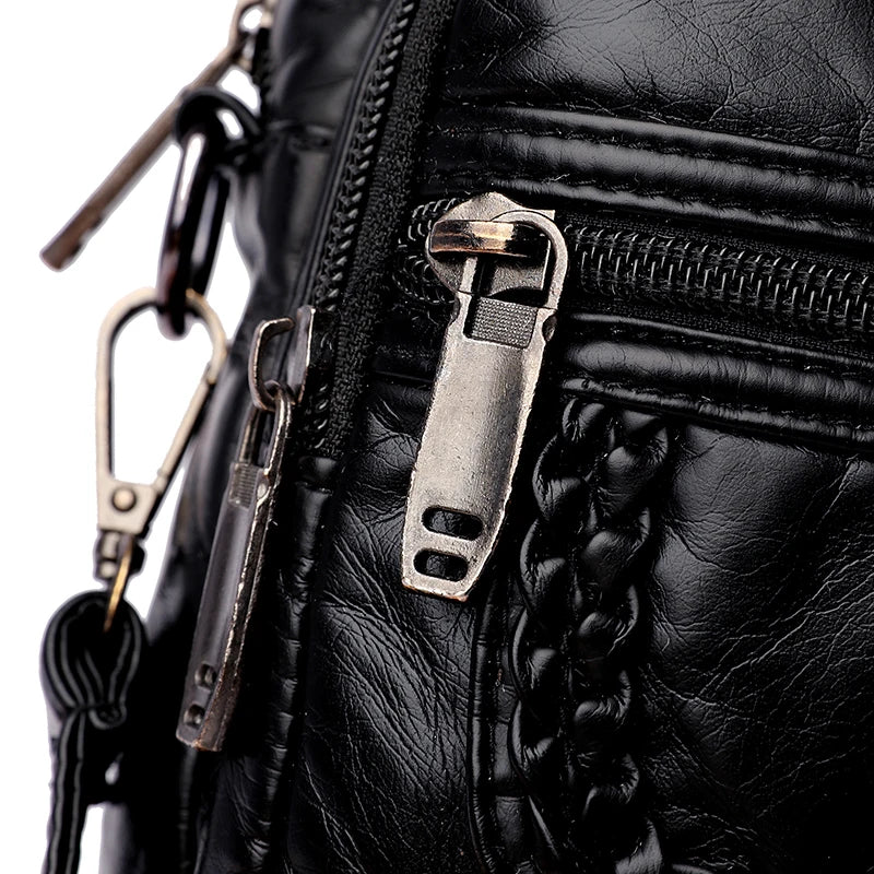 Women's PU Leather Shoulder Bag Crossbody Phone Wallet Multifunction Belt Bag