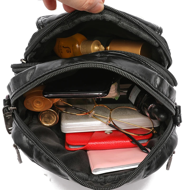Women's PU Leather Shoulder Bag Crossbody Phone Wallet Multifunction Belt Bag