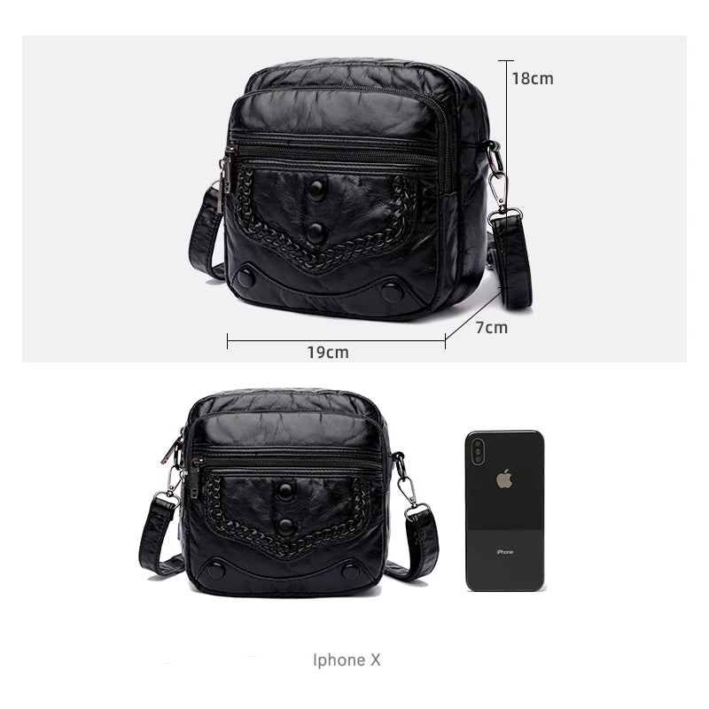 Women's PU Leather Shoulder Bag Crossbody Phone Wallet Multifunction Belt Bag
