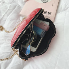 Sexy Lips Style PU Ladies Clutch Bag Chain Purse Shoulder Bag Handbag