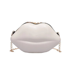 Sexy Lips Style PU Ladies Clutch Bag Chain Purse Shoulder Bag Handbag