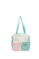 Plush Fluffy Shopper Shoulder Bag for Girls School Bear Cotton Bag