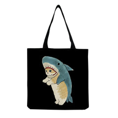 Animal Print Shoulder Bag Eco Reusable Tote Travel High Capacity