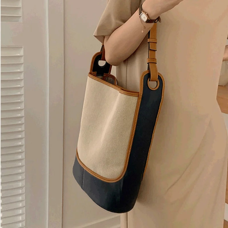 Women's Large Capacity Casual Tote Bag Travel Bucket Bag Cross Body Bags
