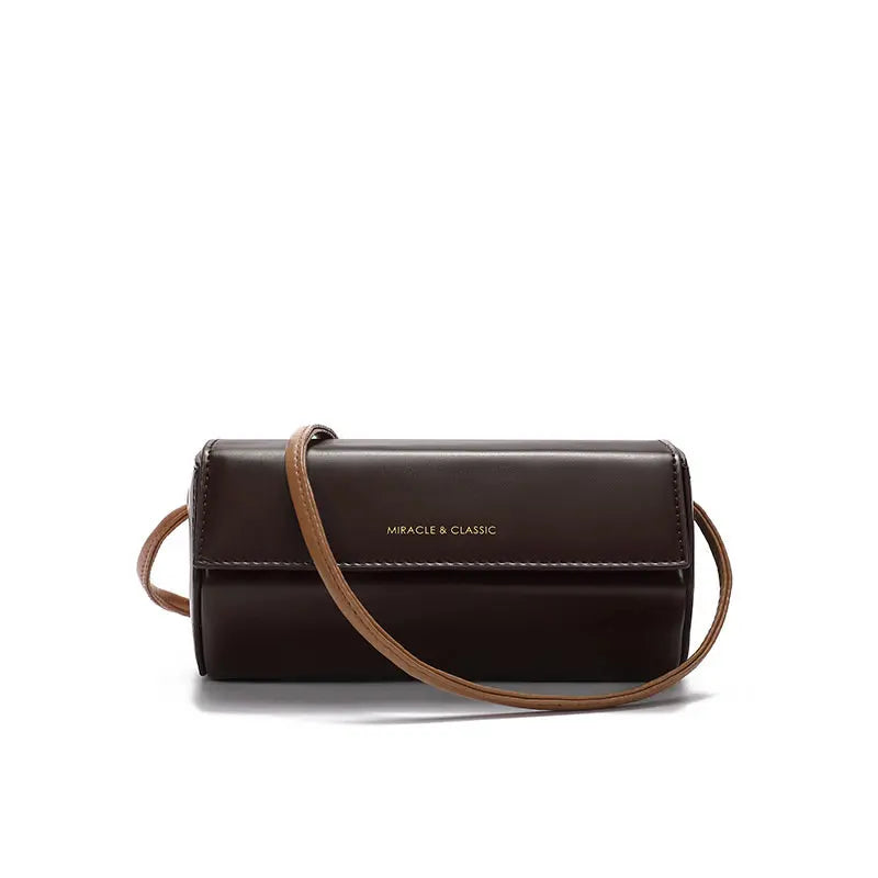 Cylinder Crossbody Bag for Women Versatile Shoulder Handbag