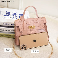 Chains Crossbody Shoulder Bag Women Handbag LOCK Taschen