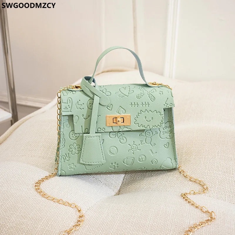 Chains Crossbody Shoulder Bag Women Handbag LOCK Taschen